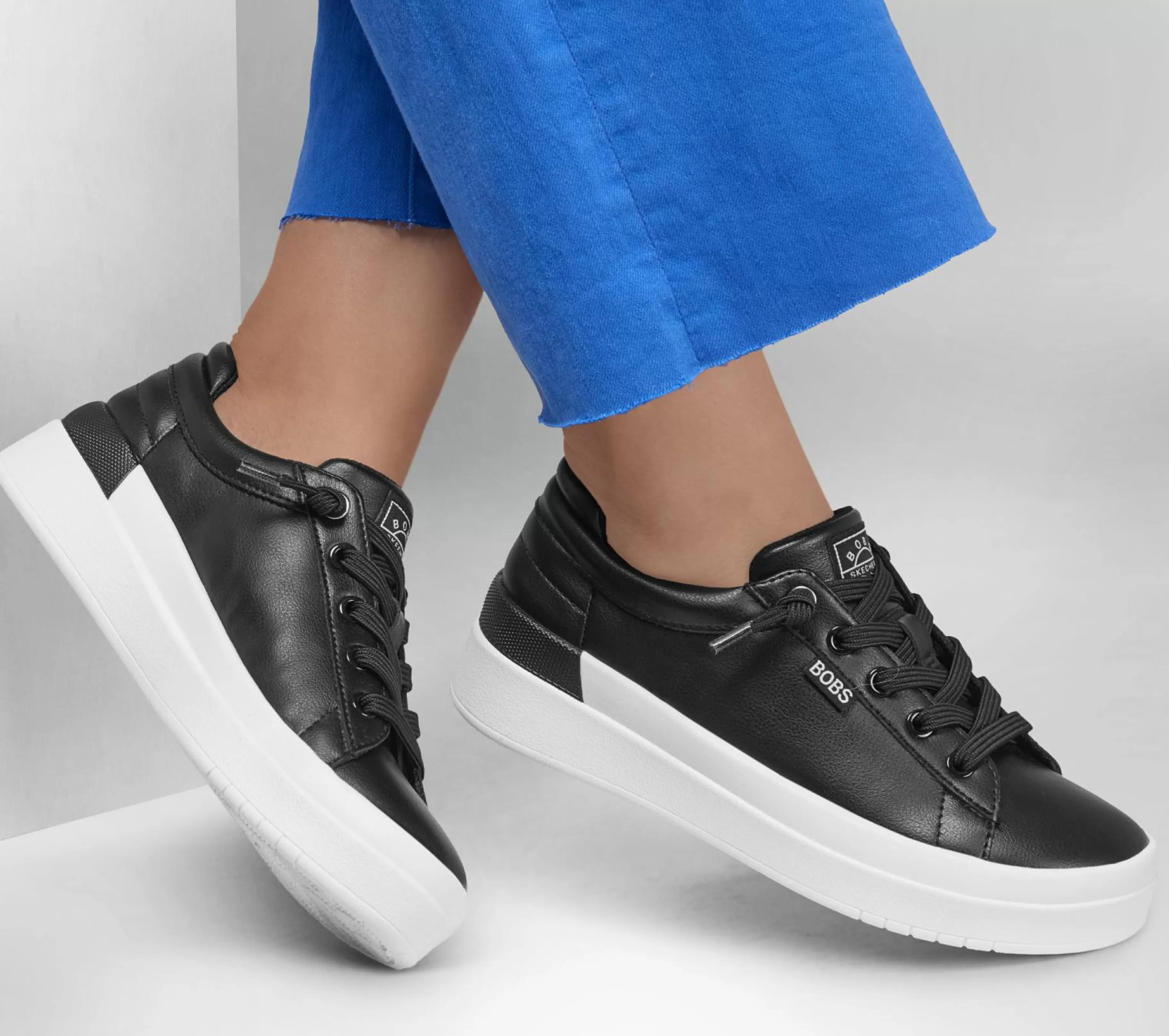 Calçado Sem Atacadores | Sapatilhas Casuais | SKECHERS BOBS D'Vine Sky - Main Step PRETO