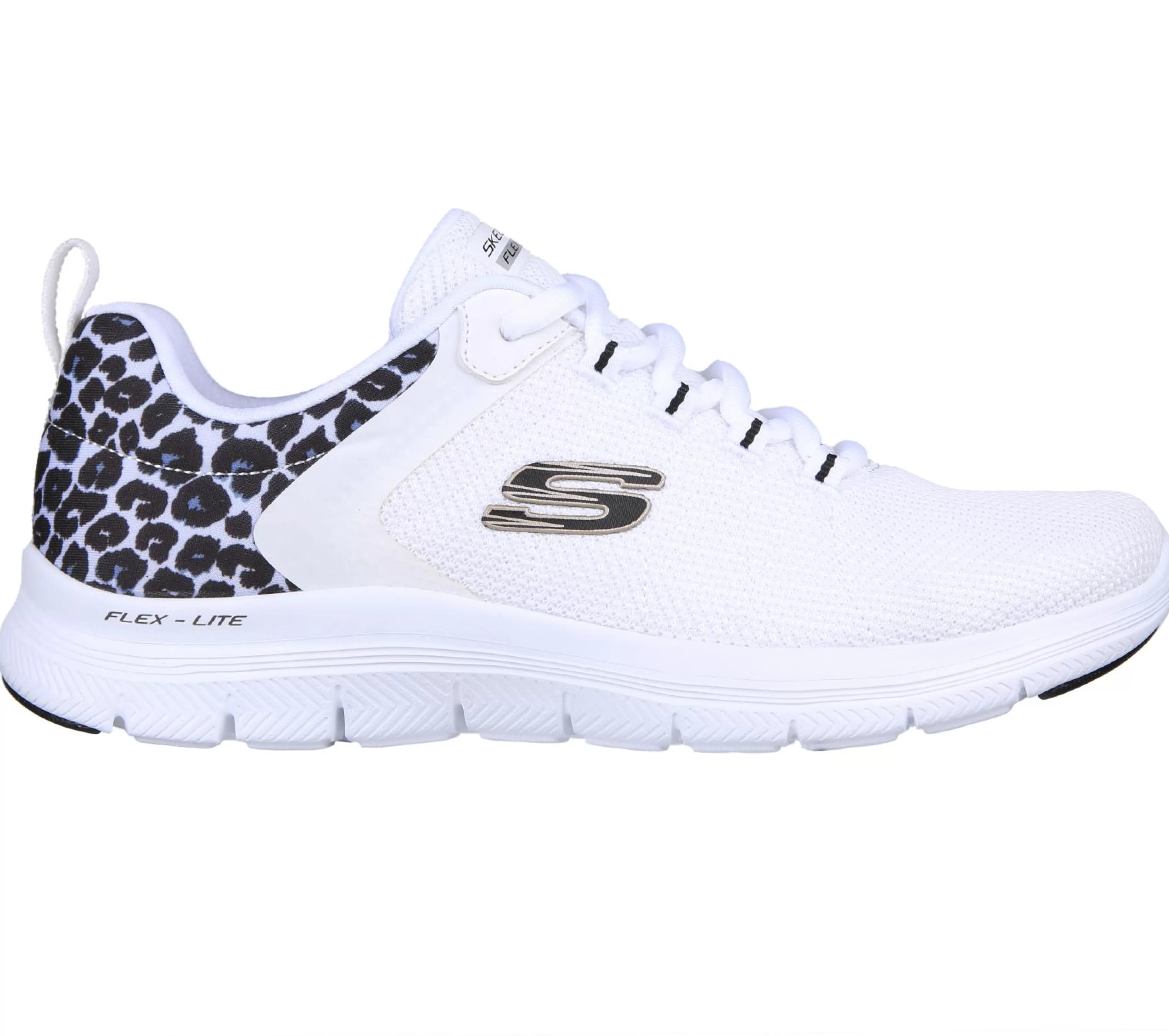 Com Atacadores | Sapatilhas | SKECHERS Flex Advantage 4.0 - Wild Ballad BRANCO / LEOPARDO