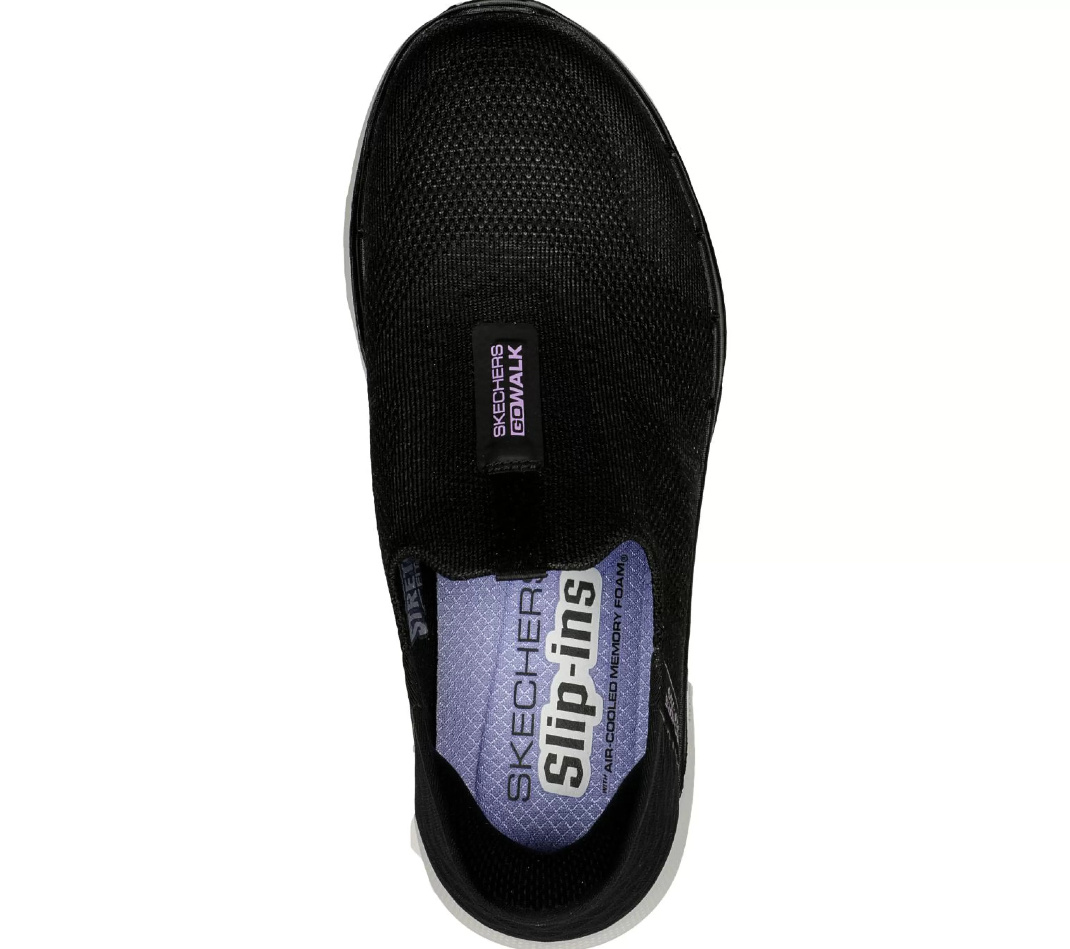 Calçado Sem Atacadores | Hands Free Slip-Ins | SKECHERS Slip-ins: GO WALK 6 - Fabulous View PRETO / LAVANDA