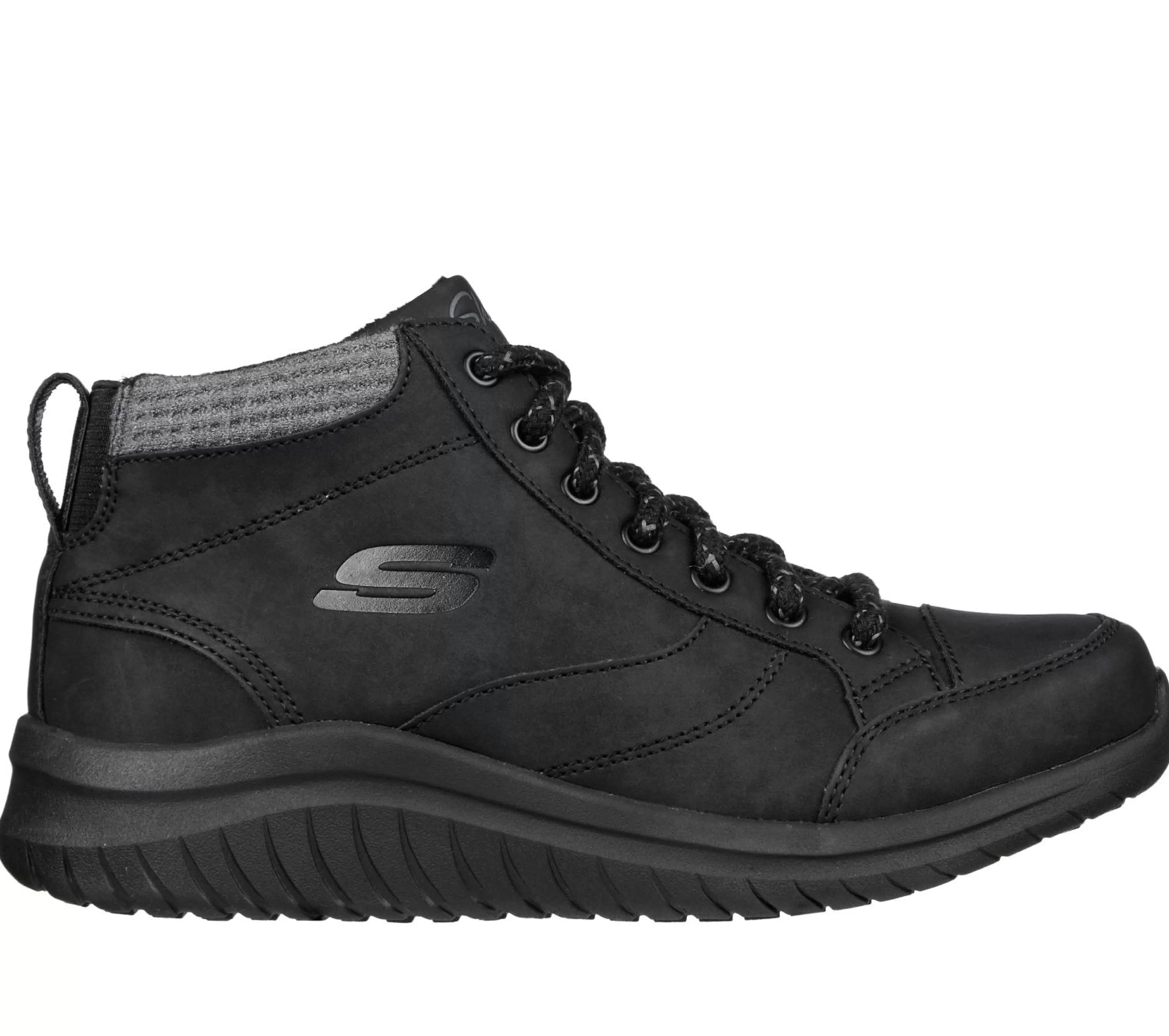 Com Atacadores | Botas | SKECHERS Ultra Flex 2.0 - Social Crew PRETO